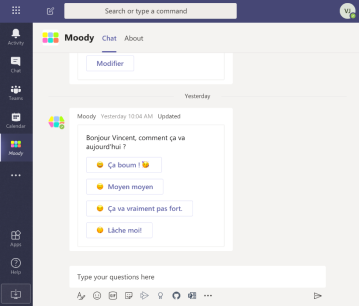 Moody - le chatbot