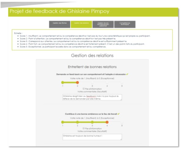 projet de feedback