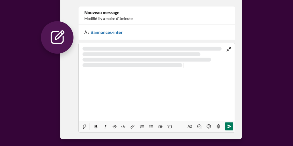 slack - envoyer un message