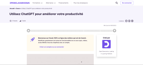 OpenClassrooms lance un cycle de formations gratuit 100% dédié à l’Intelligence Artificielle 