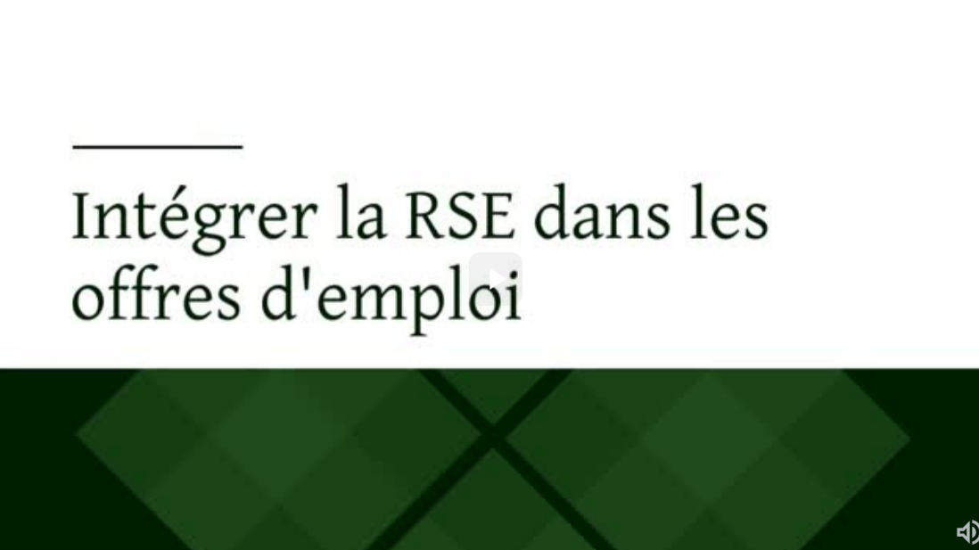 Quel type de donnée RSE à intégrer dans les offres d'emplois ?