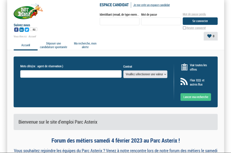 Parc Asterix - Site d'offres d'emploi - parcasterix-recrute.talent-soft.com
