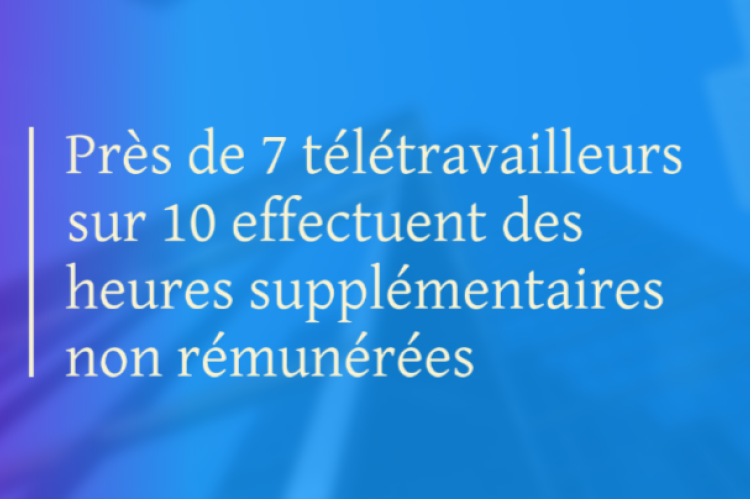 Près de 7 télétravailleurs sur 10 effectuent des heures supplémentaires non rémunérées