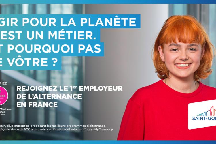 Saint-Gobain France recrute 1 200 alternants en 2024-2025