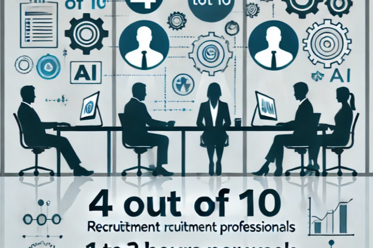 Etude expérience candidat : 4 professionnels du recrutement sur 10 gagnent 1 à 3 heure de temps de travail par semaine grâce à l’IA